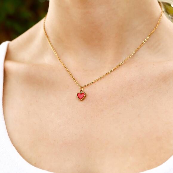 Gold 16" Stainless Steel Loop Chain Necklace - Picture 2 of 6